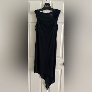David Meister Y2K Black Sleeveless Asymmetrical Dress. Size 12. Excellent Cond.